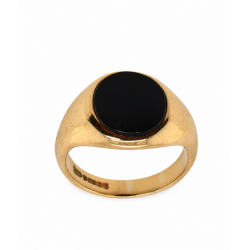 Pre Owned 9ct Mens Onyx Signet Ring ZC118